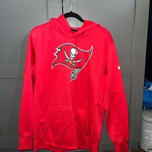Nike Red Hoodie with Pirate Logo